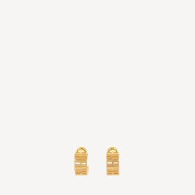 Pendientes de aro nano para mujer en oro brillante