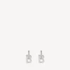Pendientes de cadena B XS en plata
