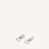 Pendientes de cadena B XS en plata