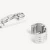 Pendientes de clip DIY para hombre en plata