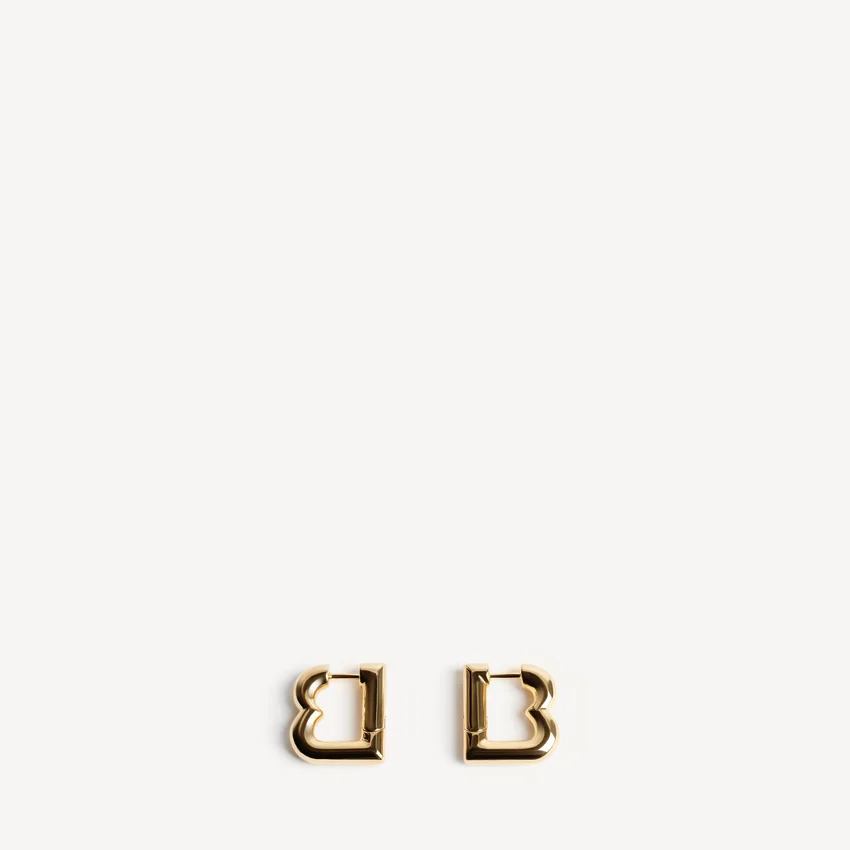 Pendientes de mujer b xs en oro brillante Pendientes de mujer b xs en oro brillante