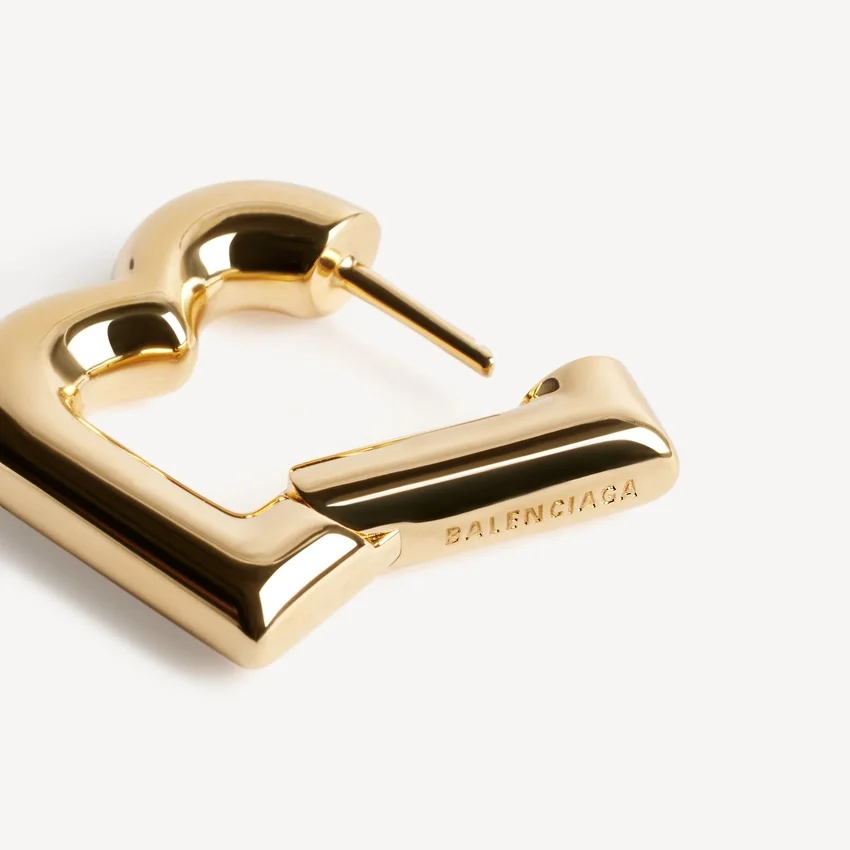Pendientes de mujer b xs en oro brillante Pendientes de mujer b xs en oro brillante