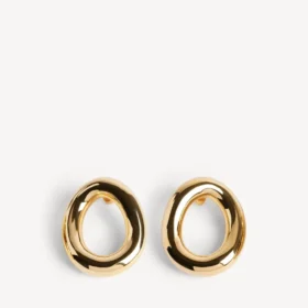Pendientes Eisa Ellipse para mujer en oro brillante