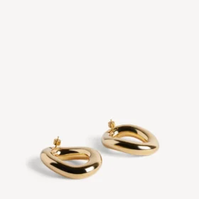Pendientes Eisa Ellipse para mujer en oro brillante
