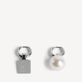 Pendientes Malibu Pearl en plata brillante
