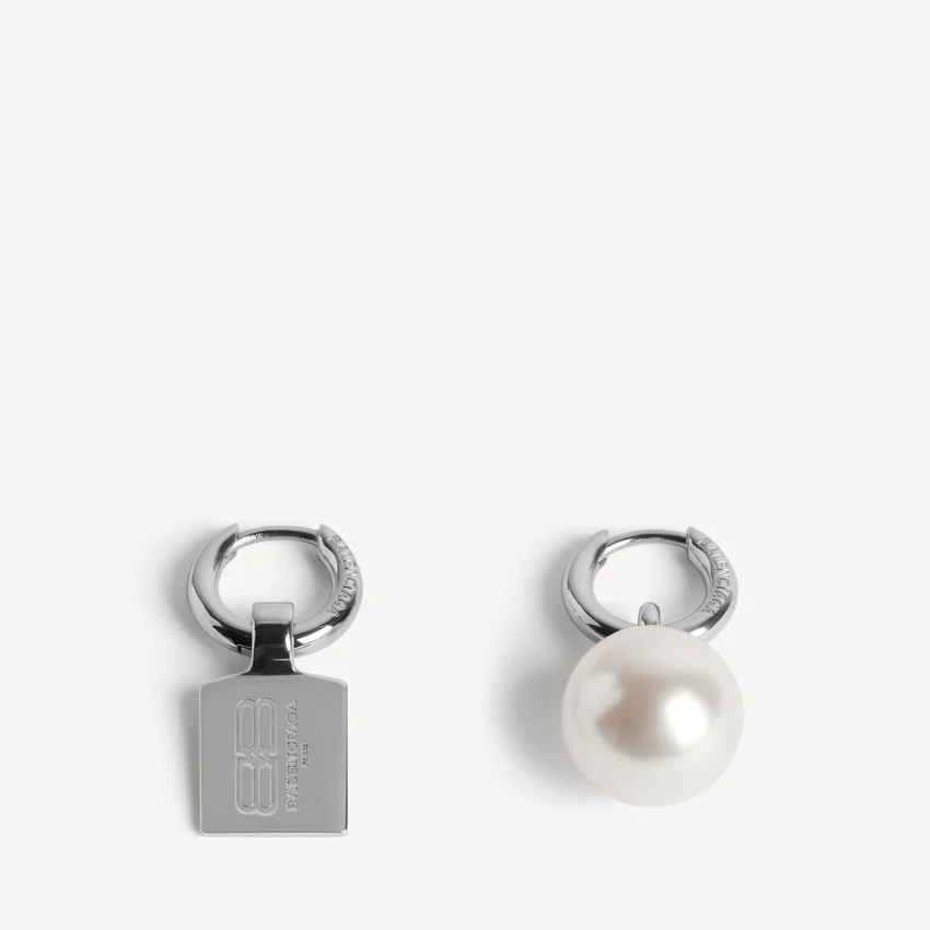 Pendientes Malibu Pearl en plata brillante Pendientes Malibu Pearl en plata brillante