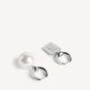 Pendientes Malibu Pearl en plata brillante Pendientes Malibu Pearl en plata brillante