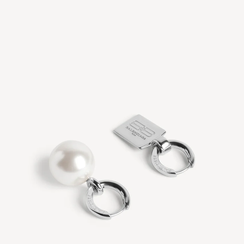 Pendientes Malibu Pearl en plata brillante Pendientes Malibu Pearl en plata brillante