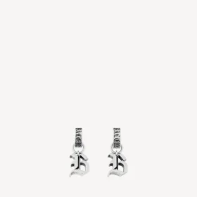 Pendientes Melrose B XS para hombre en plata envejecida