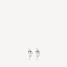 Pendientes metálicos «Typo» en plata