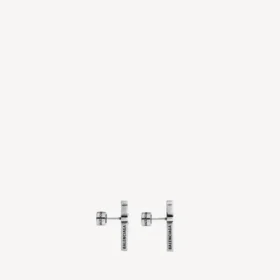 Pendientes metálicos «Typo» en plata
