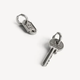 Pendientes «Neverlost» para hombre en plata envejecida