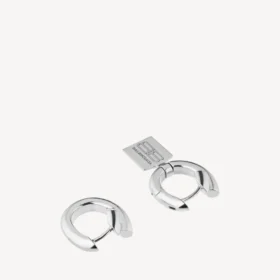 Pendientes «Saint-Germain» para mujer con etiqueta en plata brillante