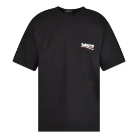 Political Campaign Camiseta, talla grande, «Negro» 641675TKVJ11070