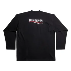 Political Campaign Long Sleeve T-Shirt Large Fit «Black» 681046TKVJ11070