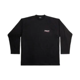 Political Campaign Long Sleeve T-Shirt Large Fit «Black» 681046TKVJ11070