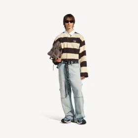 Polos de hombre en marrón oscuro/beige