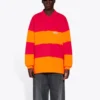 Polos de manga larga con corte irregular «Raspberry Fluo Orange» 657073TKVA56667