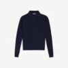 Polos de punto de manga larga para hombre en azul marino Polos de punto de manga larga para hombre en azul marino
