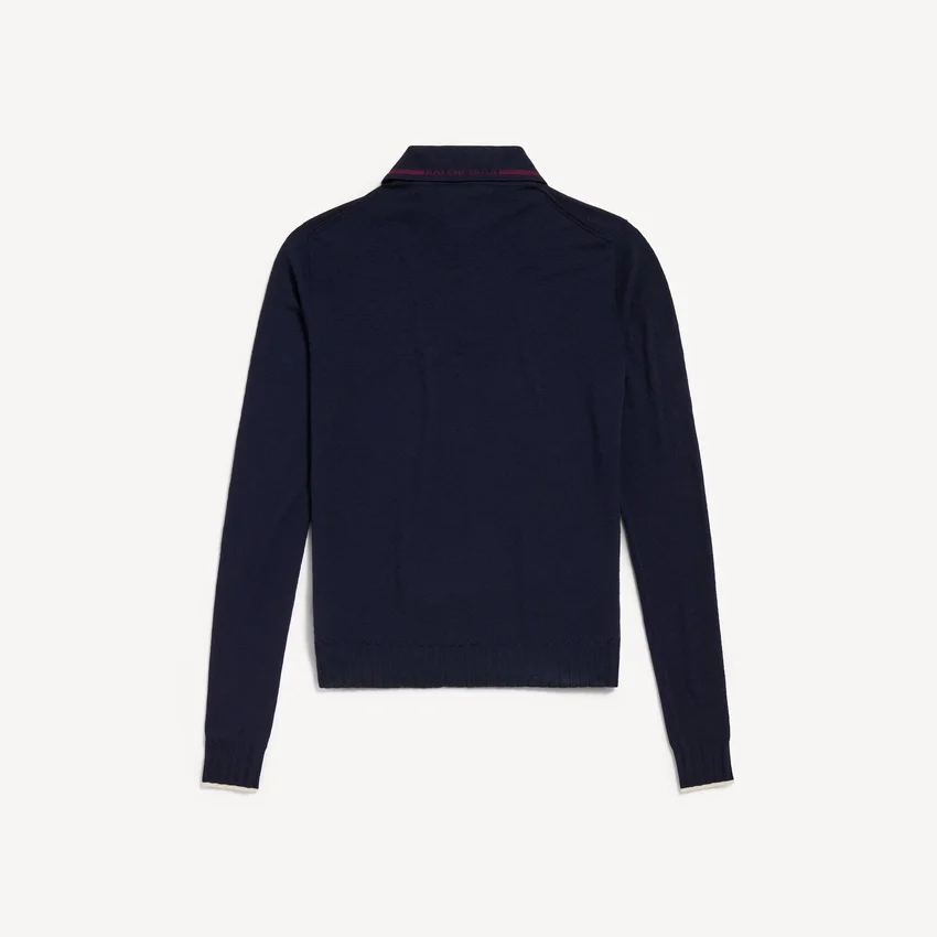 Polos de punto de manga larga para hombre en azul marino Polos de punto de manga larga para hombre en azul marino