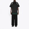 Polos deportivos de manga corta informales de doble capa para hombre de Balenciaga, colección Otoño-Invierno 2021, negro 661507TKVA51042