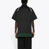 Polos deportivos de manga corta informales de doble capa para hombre de Balenciaga, colección Otoño-Invierno 2021, negro 661507TKVA51042