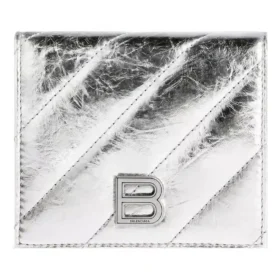 Portamonedas y tarjetero Crush con solapa, acolchado metalizado «Silver» 766461210IW8110
