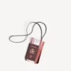 Portamóviles y pasaporte para hombre en color burdeos