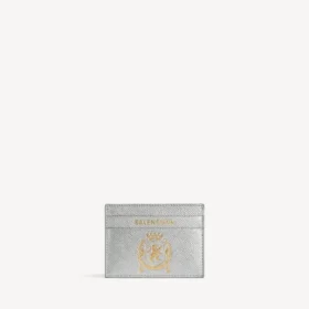 Portatarjetas de pasaporte para hombre en color plata