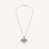 Precioso collar en plata/fucsia Precioso collar en plata/fucsia