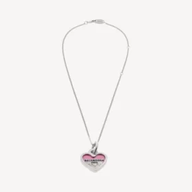 Precioso collar en plata/fucsia