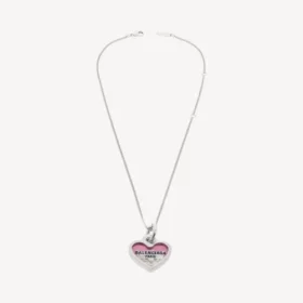 Precioso collar en plata/fucsia