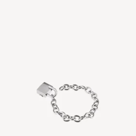 Pulseras con candado en Si bemol, en plata/plata envejecida