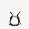 Pulseras de cordón Malibu en negro/blanco/plata brillante Pulseras de cordón Malibu en negro/blanco/plata brillante