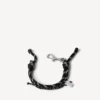 Pulseras de cordón Malibu en negro/blanco/plata brillante Pulseras de cordón Malibu en negro/blanco/plata brillante