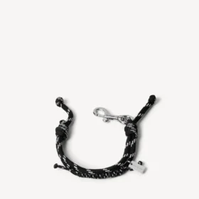 Pulseras de cordón Malibu en negro/blanco/plata brillante