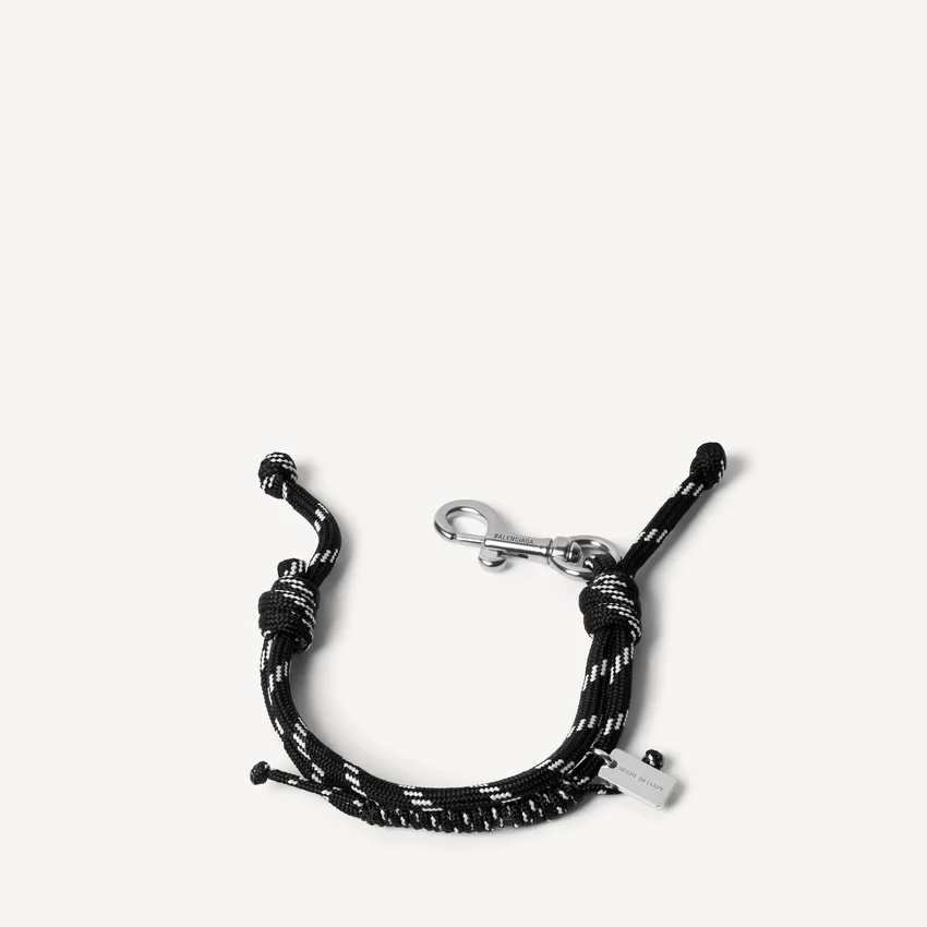 Pulseras de cordón Malibu en negro/blanco/plata brillante Pulseras de cordón Malibu en negro/blanco/plata brillante