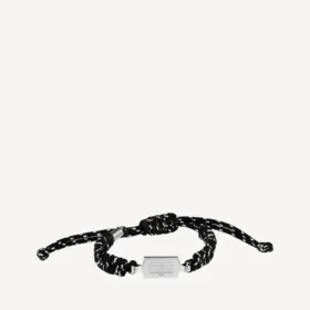 Pulseras de encaje Saint-Germain en negro/blanco/plata brillante