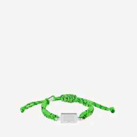 Pulseras de encaje Saint-Germain en verde neón/negro/plata brillante