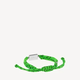 Pulseras de encaje Saint-Germain en verde neón/negro/plata brillante