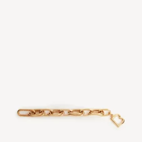 Pulseras de eslabones «B» para mujer en oro brillante