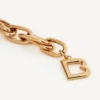 Pulseras de eslabones «B» para mujer en oro brillante Pulseras de eslabones «B» para mujer en oro brillante