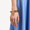 Pulseras de eslabones «B» para mujer en oro brillante Pulseras de eslabones «B» para mujer en oro brillante
