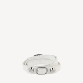 Pulseras triple de mujer «City» en blanco óptico/plata brillante