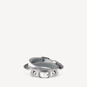 Pulseras urbanas de tres vueltas para mujer en plata