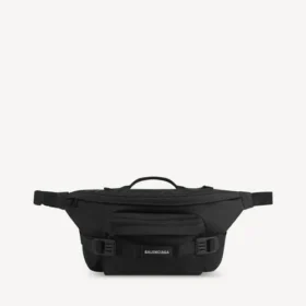 Riñonera militar para hombre, grande, en negro