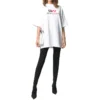 Ropa de gimnasio holgada de manga corta, blanca 620941TIVD59000