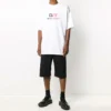 Ropa de gimnasio holgada de manga corta, color blanco 620969TIVD59000