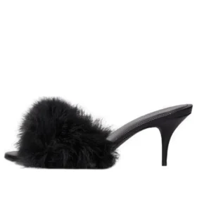 Sandalias Boudoir de 70 mm «Black Feathers» 787447W0WMQ1000