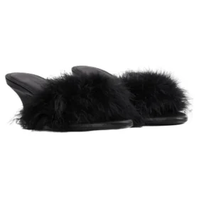 Sandalias Boudoir de 70 mm «Black Feathers» 787447W0WMQ1000